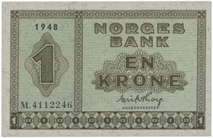 1 krone 1948. M.4112246.