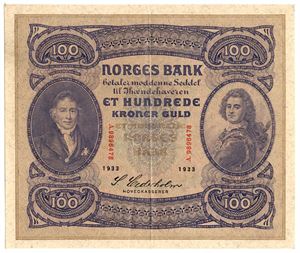 100 kroner 1933. A9896478