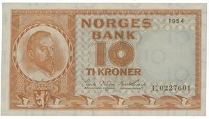 10 kroner 1954 E
