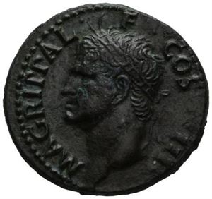 AGRIPPA d. 12 f.Kr., Æ as, Roma 37-41 e.Kr. R: Neptun stående mot venstre