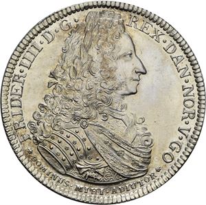 FREDERIK IV 1699-1730, 3 krone 1726. Nypreg/restrike. S.2