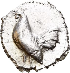 SICILY, Himera. Circa 480-470 BC. AR drachm (3,55 g). Cock standing left / HIMERAION, Crab. Well struck and with lusterous surfaces.