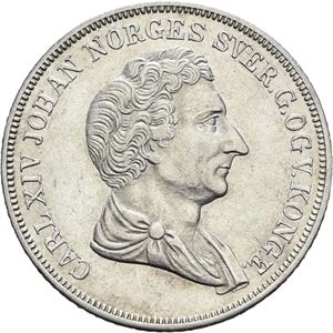 CARL XIV JOHAN 1818-1844, KONGSBERG. 1/2 speciedaler 1844
