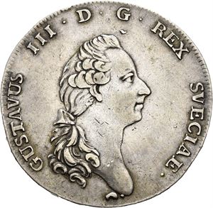 GUSTAV III 1771-1792, Riksdaler 1790