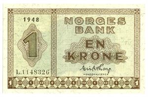 1 krone 1948. L1148326