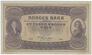 1000 kroner 1918 A 0169383.