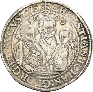 Christian II, Johann Georg I & August, taler 1600, Dresden