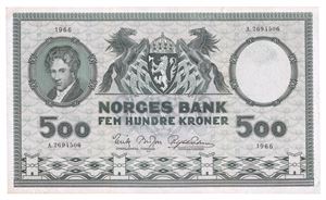 500 kroner 1966. A2694506