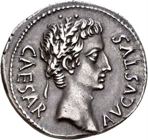 AUGUSTUS 27 f.Kr.-14 e.Kr., denarius, Emerita 19-18 f.Kr. R: Komet