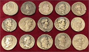 # 19: Lot of 15 tetradrachms of Vespasian from Antioch.