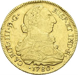 Carl III, 8 escudos 1780. Santiago