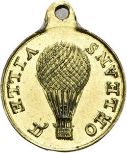 Ville d`Orleans 1871. Tostrup, Forgylt bronse. 15 mm.med hempe