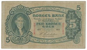 5 kroner 1917. F3277036
