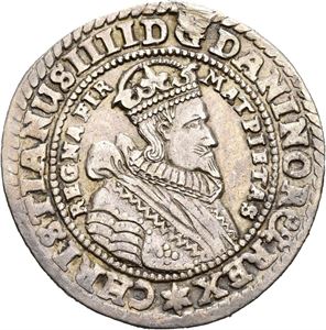 CHRISTIAN IV 1588-1648. 1/4 speciedaler 1641. Har vært anhengt/has been mounted.  S.12