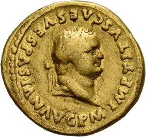 Titus 79-81, aureus, Roma 80 e.Kr. (7,11 g). R: Trone