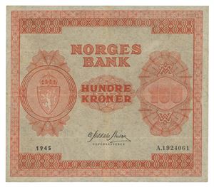 100 kroner 1945. A1924061