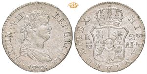 Ferdinand VII, 2 reales 1833. AJ. Madrid