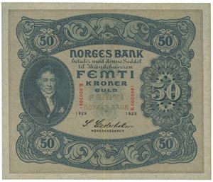 50 kroner 1929. B.0003681