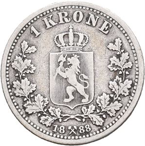 Oscar II, 1 krone 1888