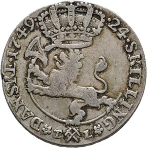 Norge, Frederik V, 24 skilling 1749