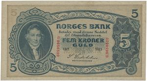 5 kroner 1921. G.9656520.