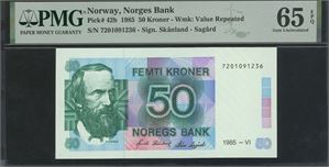 50 kroner 1985 PMG 65 EPQ