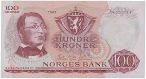 100 kroner 1962. A1855711.