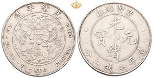China. Kuang Hsu, dollar u.år/n.d. (1908). Liten kantskade/minor edge nick