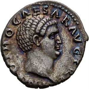 Otho 69 e.Kr., denarius, Rome. R: Securitas stående mot venstre