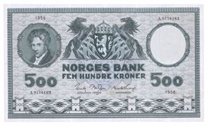 500 kroner 1956. A0776163