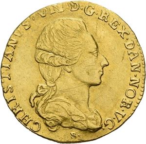 CHRISTIAN VII 1766-1808. Kurantdukat 1783. S.8