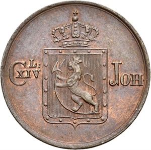 CARL XIV JOHAN 1818-1844. KONGSBERG. 1/2 skilling 1841