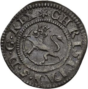 CHRISTIAN V 1670-1699. CHRISTIANIA. 2 skilling 1675. Liten kantskade/minor edge crack. S.21