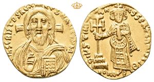 Justinian II. First reign, AD 685-695. AV solidus (4,20 g).