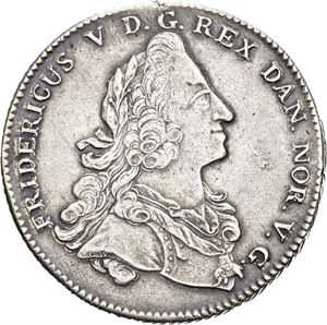 FREDERIK V 1746-1766, KONGSBERG. Reisedaler 1749. Ripe på revers/scratch on reverse. S.3