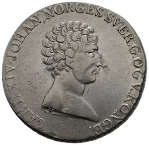 1/2 speciedaler 1823/1. Ripe over nesen på portrettet/scratch over the nose on the portrait