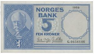 5 kroner 1959 G 0656146.