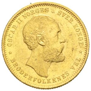 Oscar II, 20 kroner/5 species 1874.