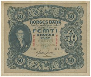 50 kroner 1938. B.5840438.