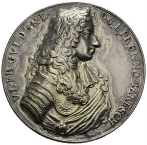 Christian V, Marstrands erobring 1677. Ukjent medaljør. Sølv. 43 mm. Pusset/polished