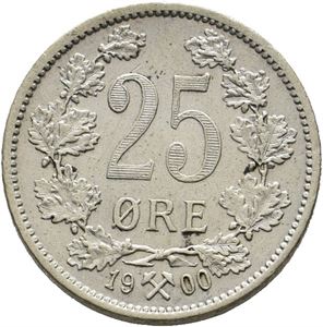 Norge, 25 øre 1900