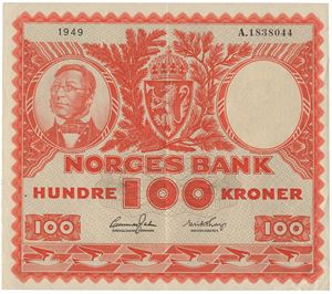 100 kroner 1949. A1838044