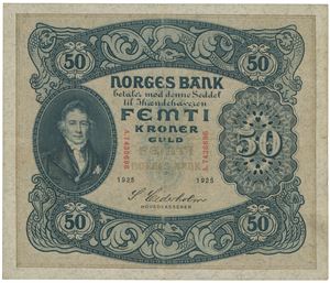 50 kroner 1925. A.7436696. R