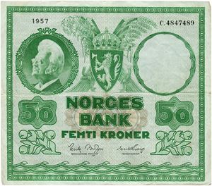 50 kroner 1957. C4847489
