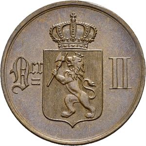 OSCAR II 1872-1905, KONGSBERG, 5 øre 1876