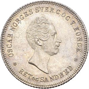 OSCAR I 1844-1859, KONGSBERG, 1/2 speciedaler 1846
