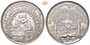 Frederik III. Bryllupsmedalje 1668. Hercules. Sølv. 51 mm