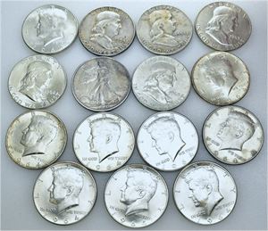 Lot. 1/2 dollar 1947-1964 (15)