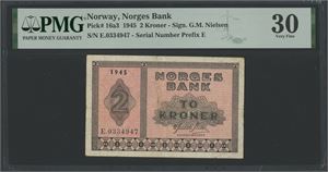 2 kroner 1945. E.0334947.