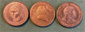 Lot 3 stk. medaljer i bronse; 1994, 1995 og 1996